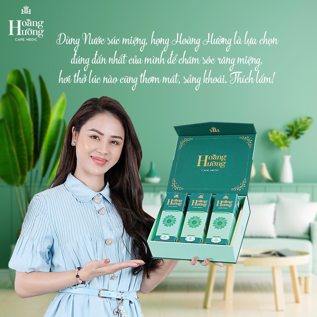 Nước Súc Miệng Thơm Miệng Hoàng Hường Care Medic Ngăn Ngừa Nâu Răng, Kháng Khuẩn, Trắng Răng, Thơm Miệng