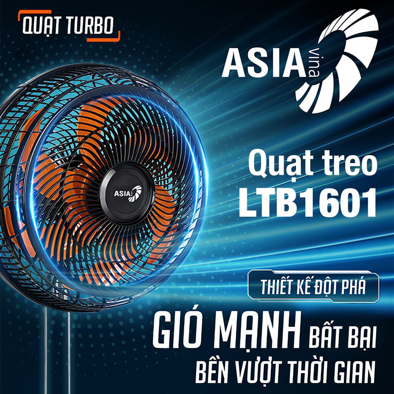 Quạt treo Asia TURBO 6 cánh - bán công nghiệp - ASLTB1601-DV0