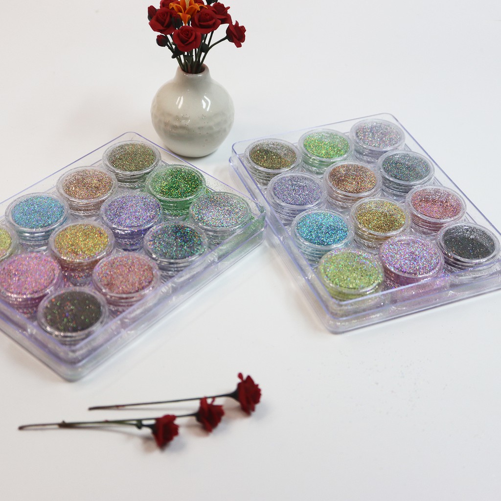 Nhũ rắc kim tuyến trang trí móng 8 màu siêu hot