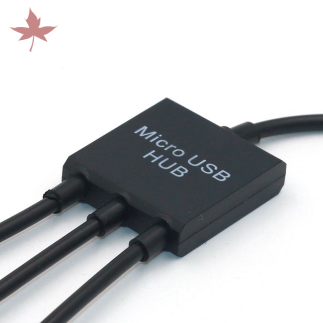 Dây cáp OTG chuyển đổi micro USB sang lỗ cắm 3 trong 1 cho dây cáp/ chuột máy tính/ bàn phím