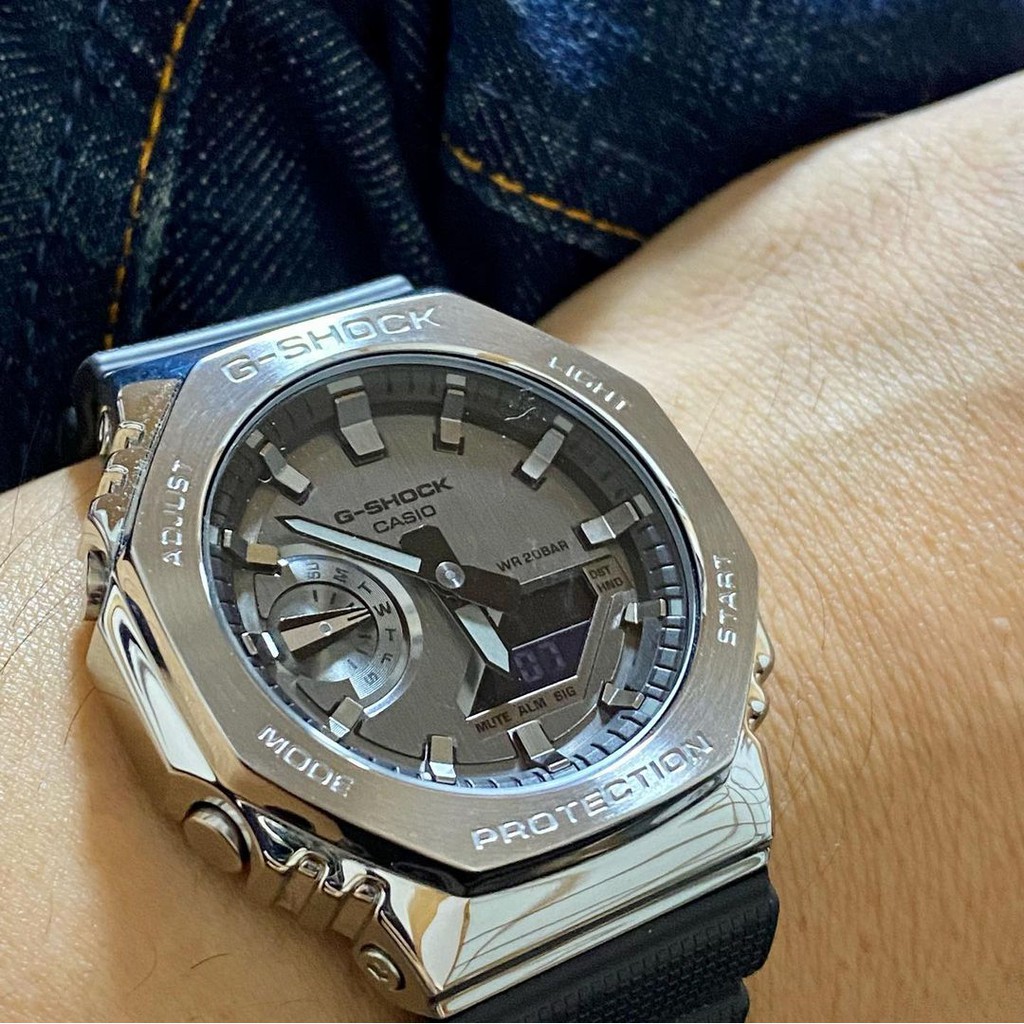 Đồng hồ Dây nhựa Nam Casio G-Shock GM-2100-1ADR chính hãng bảo hành 5 năm Pin trọn đời