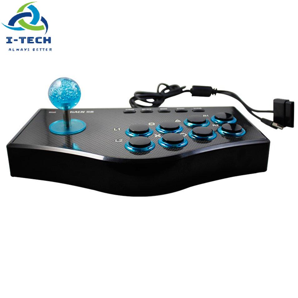 ⚡Promotion⚡Wired game controllers arcade game rocker Gamepad for ps2 computer TV projector Android Mobile Phones