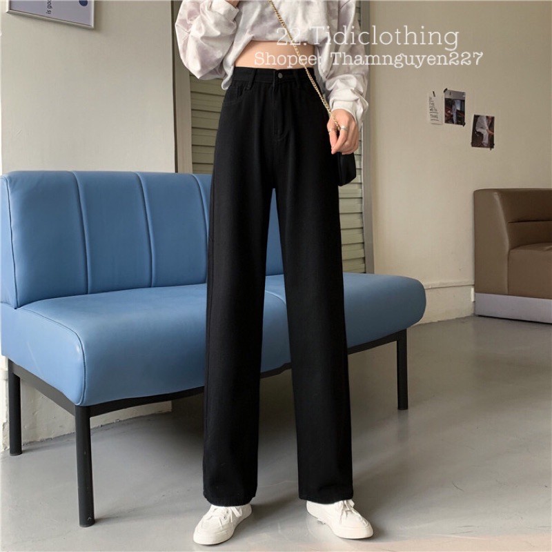 Quần jeans ống suông Ulzzang, quần jeans chất đẹp nhiều màu , ảnh thật cận chất
