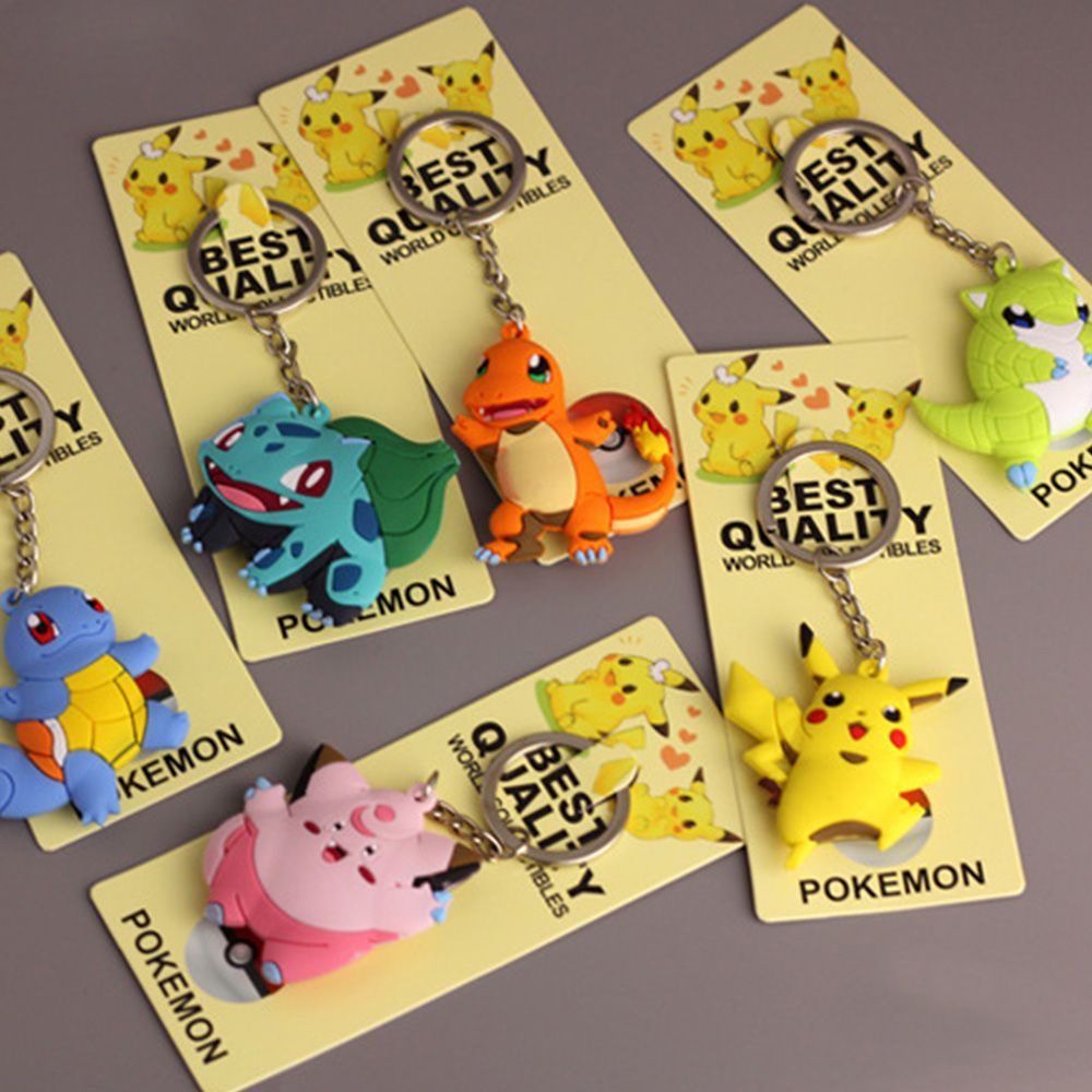 Móc Khóa Hình Pikachu 3D Đáng Yêu