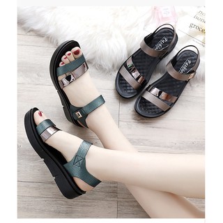 Sandal đế bằng cho nữ xăng đan quai dán cho nữ