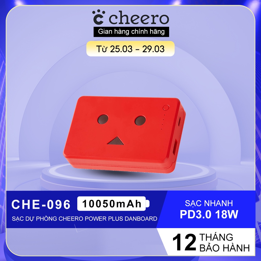 Pin Sạc Dự Phòng Cheero Power Plus Danboard Version PD18W CHE-096 10050mAh - Hàng Chính Hãng