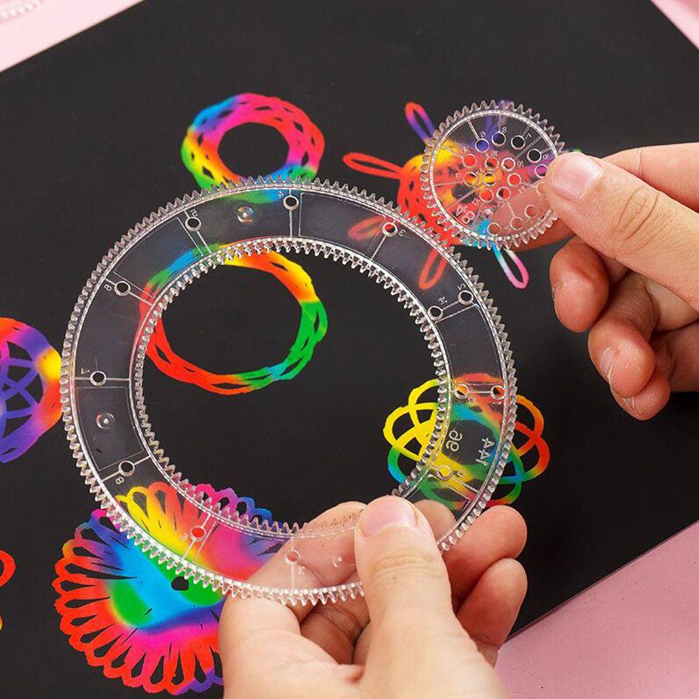 Bộ Thước Đồ Chơi Vẽ Hình Bánh Răng Sáng Tạo Giáo Dục Sớm Cho Bé
