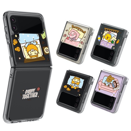 Ốp điện thoại mỏng trong suốt họa tiết Kakao Friends cho Samsung Galaxy Z Flip4 / Z Flip 4 5G