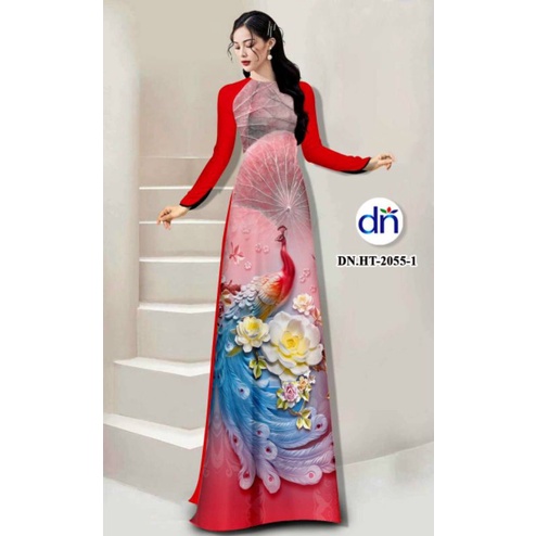 Vải áo dài in 3D đẹp - độc - lạ - hợp xu hướng - đủ màu MS043