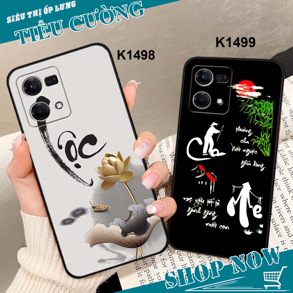 Ốp Oppo RENO 7 4G in hình thời trang thư pháp RẺ BỀN ĐẸP
