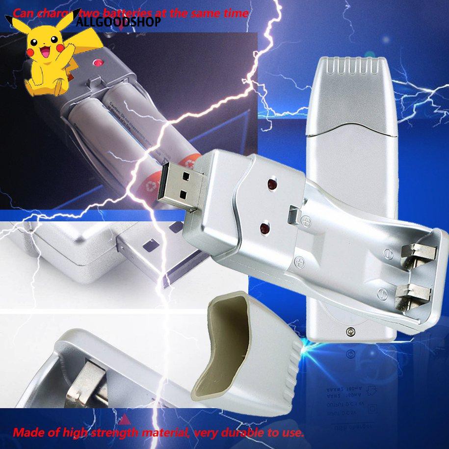 111all} Light Weight Rechargeable NiMH Battery AA AAA High Capacity USB Charger