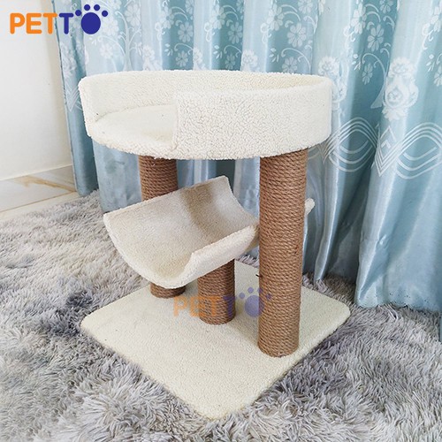 [Mã PET50K giảm Giảm 10% - Tối đa 50K đơn từ 250K] Trụ Cào Móng Cho Mèo Kết Hợp 2 Ổ Nằm CT022