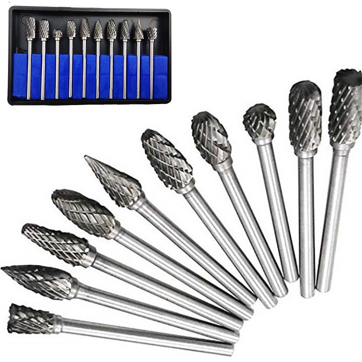 Mũi Mài Hợp Kim Cán 6mm Đầu 10mm 12mm
