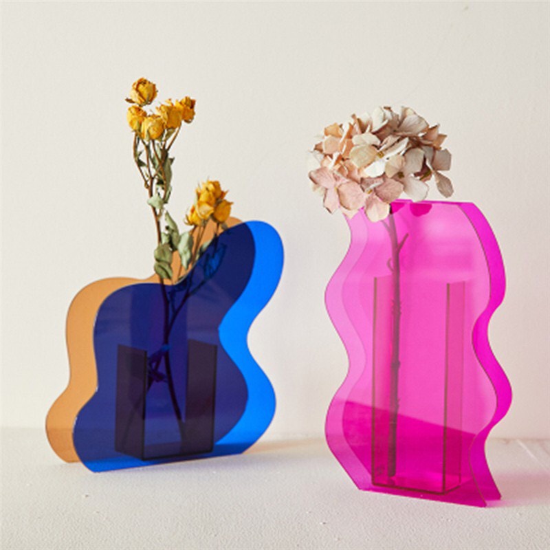 Bình cắm hoa bằng nhựa Acrylic trang trí Decor nhà phong cách độc lạ nổi bật