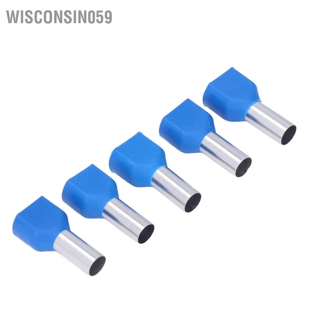 Wisconsin059 50Pcs Insulated Crimp Pin Terminal Copper PVC Cord End Terminals Wire Ferrules Kits for Machinery