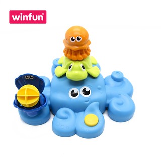 Đồ chơi tắm cho bé - tháp xếp chồng bạch tuộc phun nước vui nhộn Winfun 7117 - Phát triển tư duy logic- kỹ năng cho bé