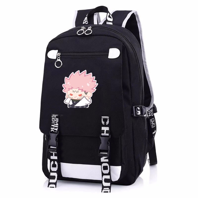 Balo nam nữ in hình JUJUTSU KAISEN VER TẬP THỂ DỤC chibi anime cặp sách đi học