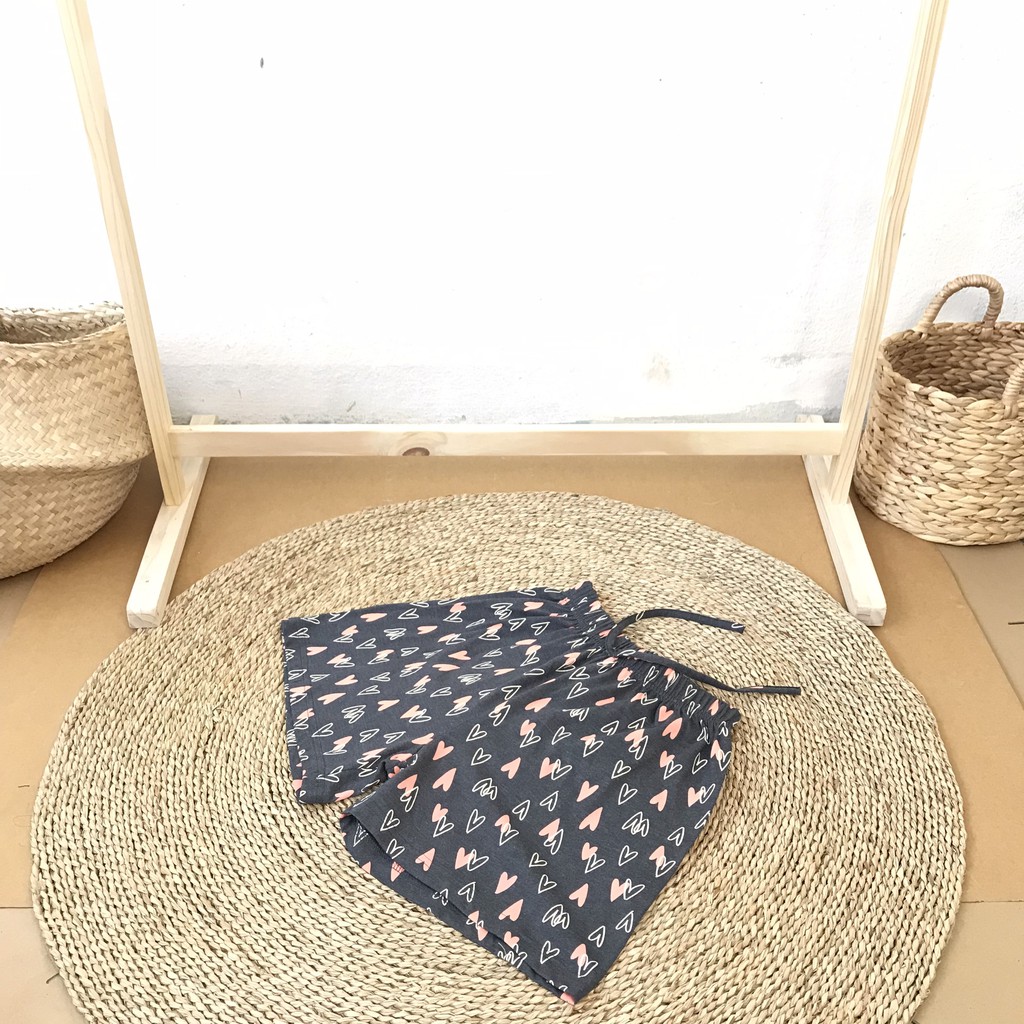 Quần đùi nữ KABI quần short ngắn thun cotton mặc nhà mặc ngủ hoa văn không túi thoáng mát dễ thương | BigBuy360 - bigbuy360.vn