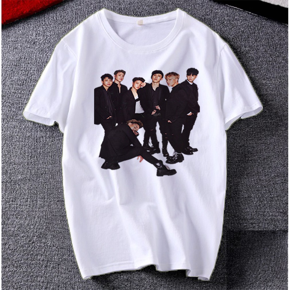 Áo thun Cotton Unisex - Fan IKON Hàn Quốc - K-Pop - Chibi - Những quý ông IKON