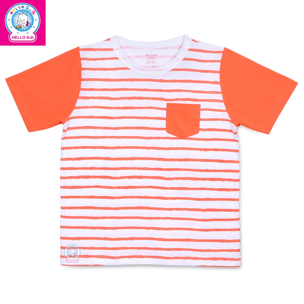 Áo T-shirt cổ tròn sọc bé trai AL1480 - Hello BnB