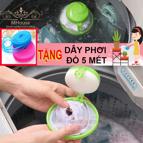 Combo 2 Túi Lưới Giặt Quần Áo,Bóng Giặt Là,Túi Lưới Lọc RácTặng 1 Cuộn Dây dài 5 mét Phơi đồ