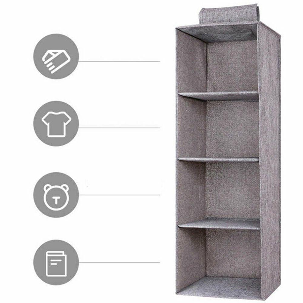 ♫Daphne♫ Tủ Đựng Quần Áo 3/4/5 Tầng Bằng Vải Cotton Dạng Treo Tiết Kiệm Không Gian Chống Bụi Tiết Kiệm Không Gian