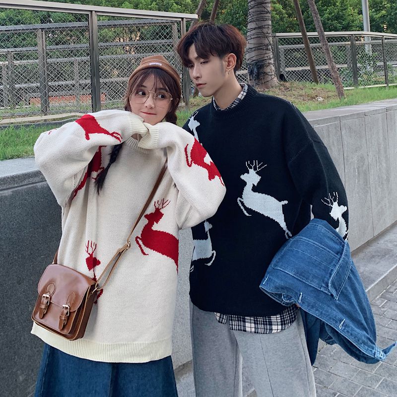 Áo Len Tay Dài Họa Tiết Giáng Sinh Thời Trang Cho Nam