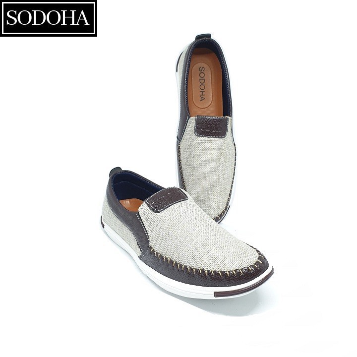 Giày Lười Thời Trang Nam SODOHA SDH5599N Màu Nâu
