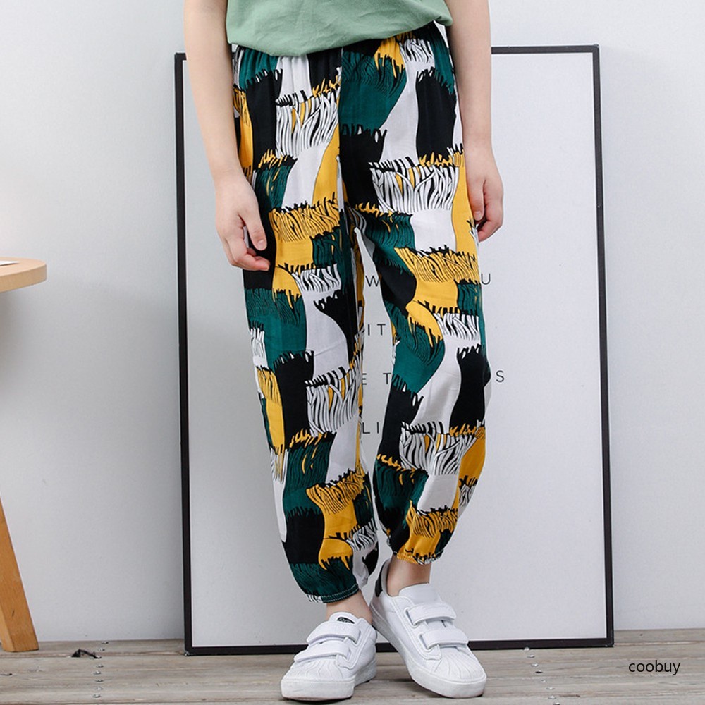 Quần dài thể thao chống muỗi in họa tiết thời trang cho bé