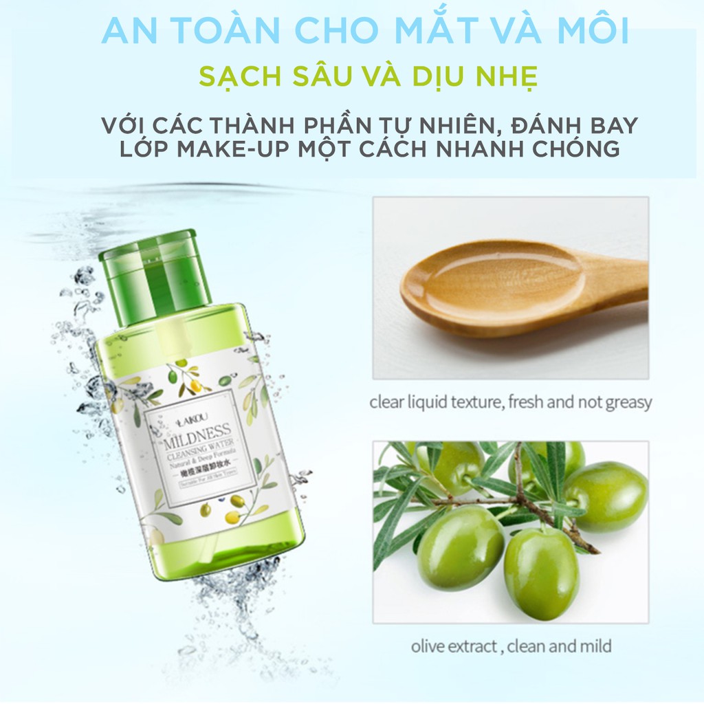 Nước tẩy trang Laikou 320ml- sản phẩm làm sạch da mặt cao cấp không cồn, sạch sâu, dịu nhẹ, thích hợp với mọi loại da | BigBuy360 - bigbuy360.vn