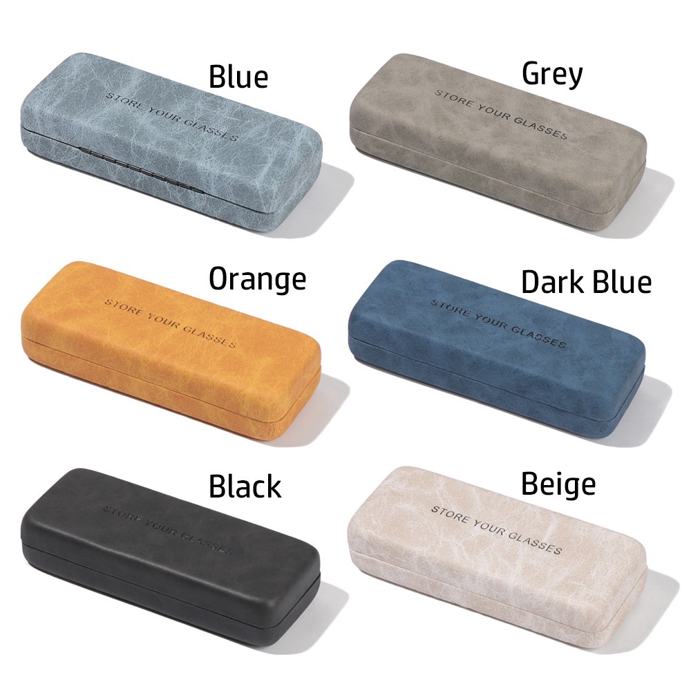 Hộp đựng kính đọc sách bằng da cứng chống thấm nước nhiều màu thời trang cho nam và nữ
