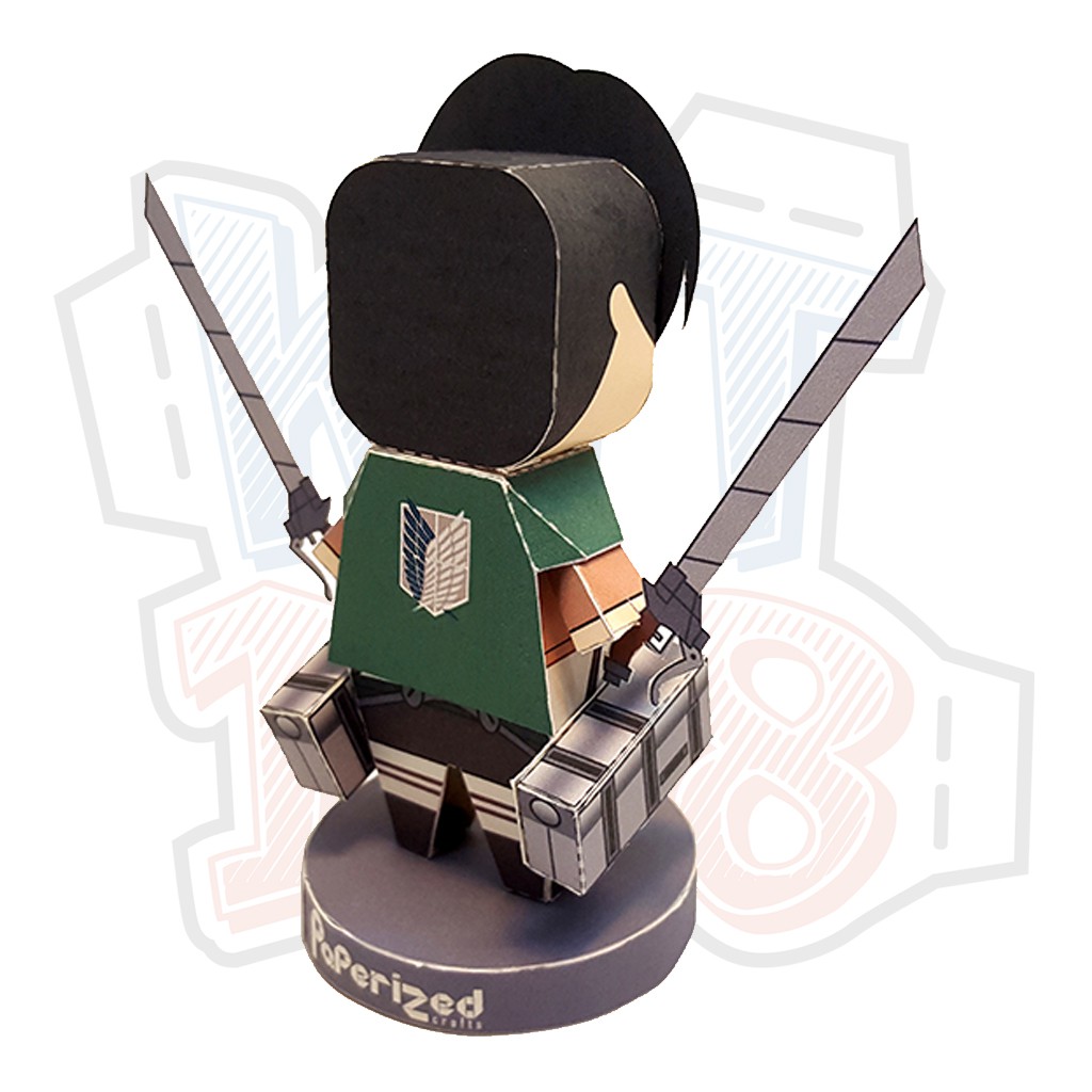 Mô hình giấy Anime Chibi Levi Ackerman - Attack on Titan