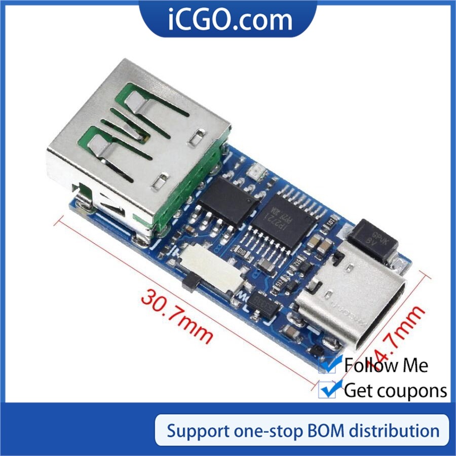 Type-C USB-C PD2.0 PD3.0 sang DC Spoof Scam Trigger Polling Detector USB-PD Notebook Power Supply Bo