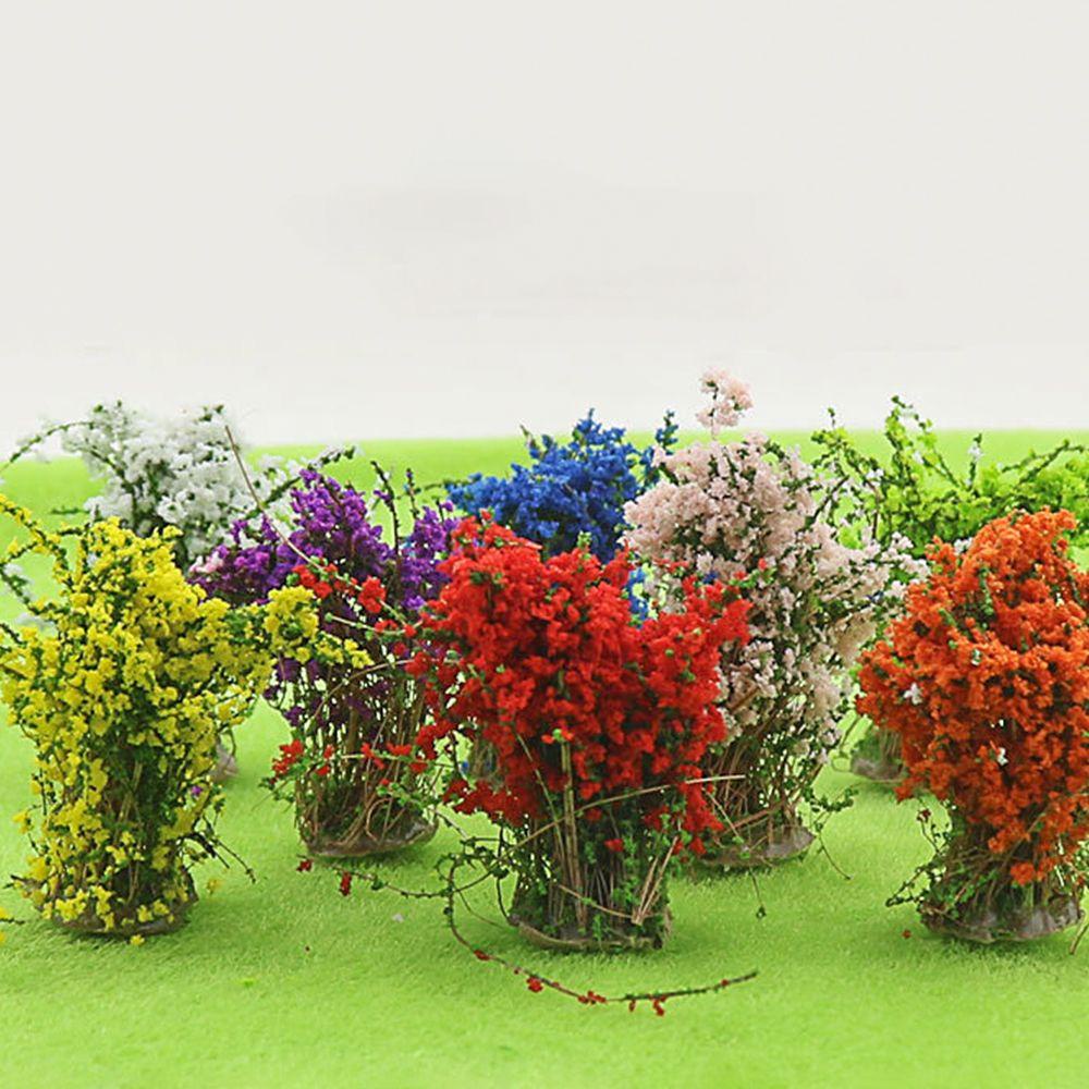 Set 4 Mô Hình Xe Lửa / Hoa Trang Trí Tiểu Cảnh