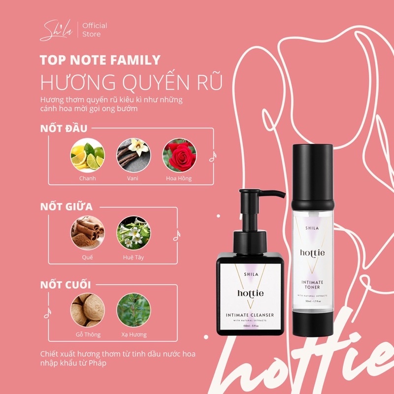 Dung dịch vệ sinh phụ nữ Shila hương quyến rũ 150ml (Shila Intimate Cleanser Hottie) - Azzin Store