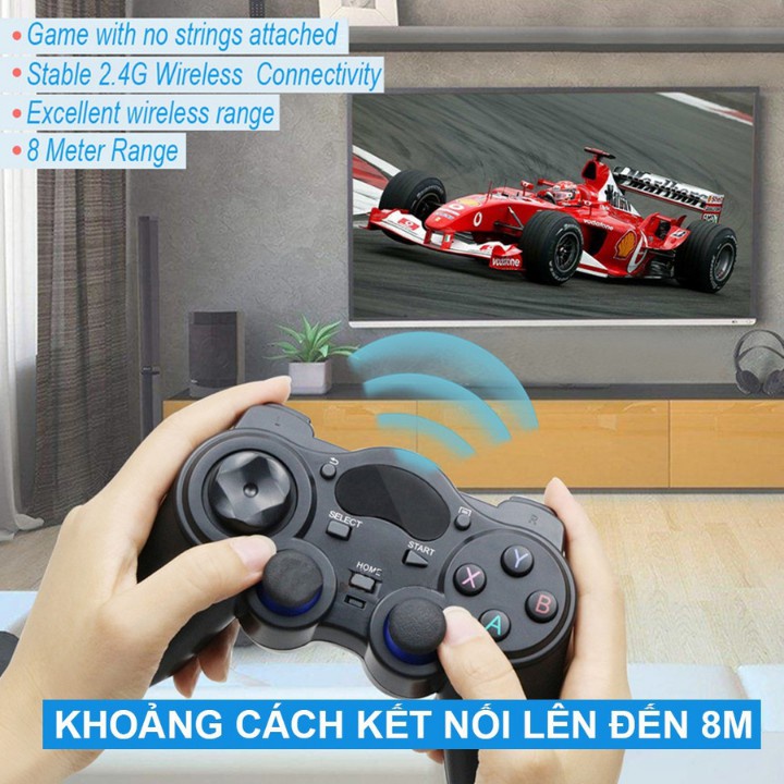 Tay cầm chơi game không dây Bluetooth 2.4G - Tay cầm chơi game PC / Laptop / Điện Thoại / TV Android / TV Box - BH 1 năm