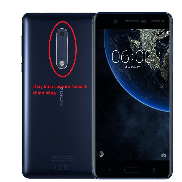 Thay kính camera Nokia 5 chính hãng