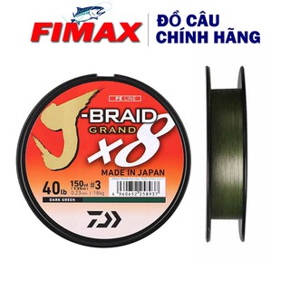 Dây dù câu lure cá lóc cá chẽm J - Braid Grand Daiwa X8 135M siêu bền chính hãng