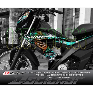 Tem rời Sonic xe đen - mẩu Daruma xanh ngọc