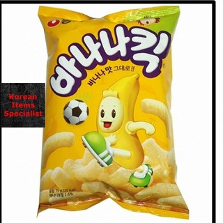 Nongshim kẹo hàn quốc snack banana kick chuối 75g 농심 바나나킥