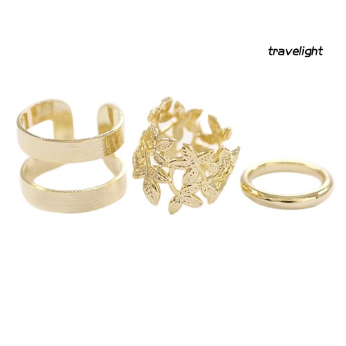 Set 3 Nhẫn Đốt Tay Xi Mạ Vàng/Bạc Đeo Khớp Ngón Tay