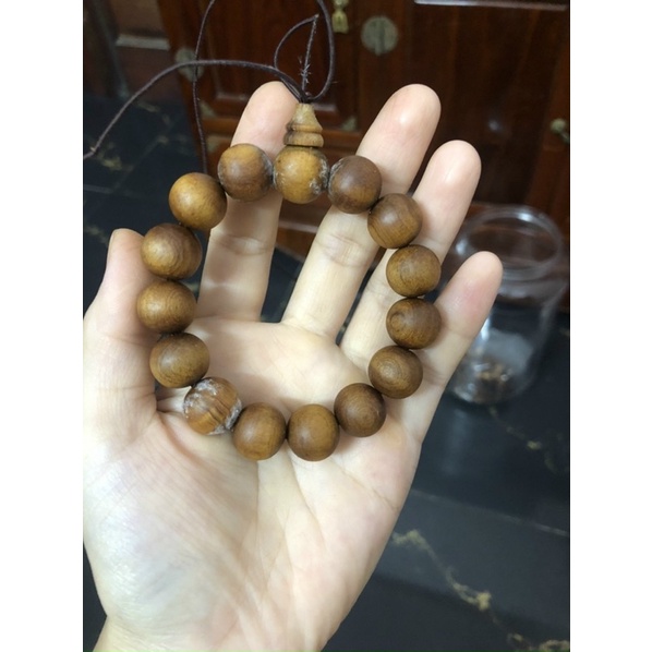 Vòng hạt gỗ hoàng đàn tuyết lạng sơn thơm mạnh chuẩn 100%.