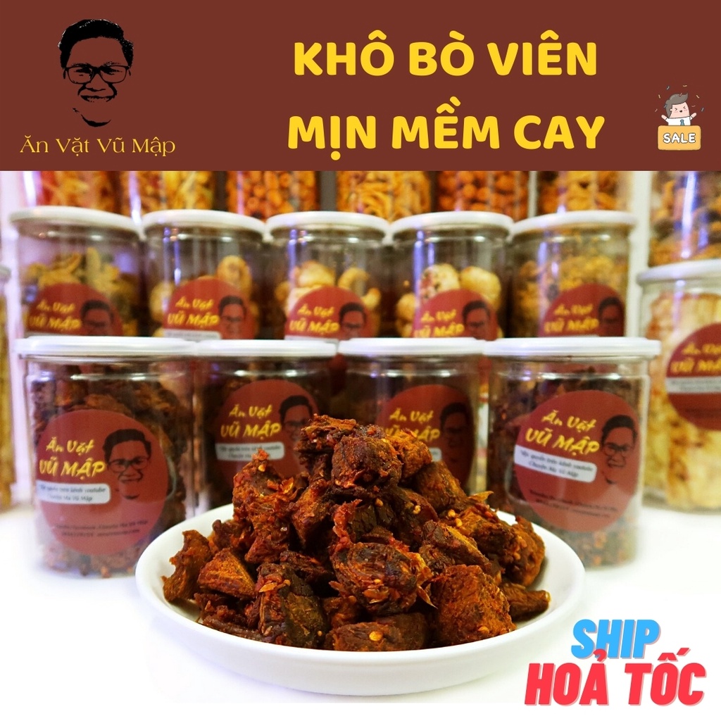 [ANVATVUMAP - NHÀ LÀM 100%] Khô Bò Viên Cay Mềm 300gr - Loại Siêu Ngon Đậm Vị Loại Ngon | WebRaoVat - webraovat.net.vn