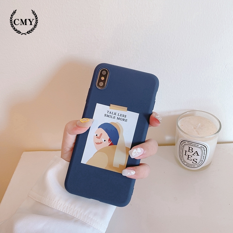 Ốp lưng silicon TPU in hình cô gái vui nhộn cho iPhone11/11Pro 11pro Max X XR XS XS MAX 6 7 8 plus SE | BigBuy360 - bigbuy360.vn