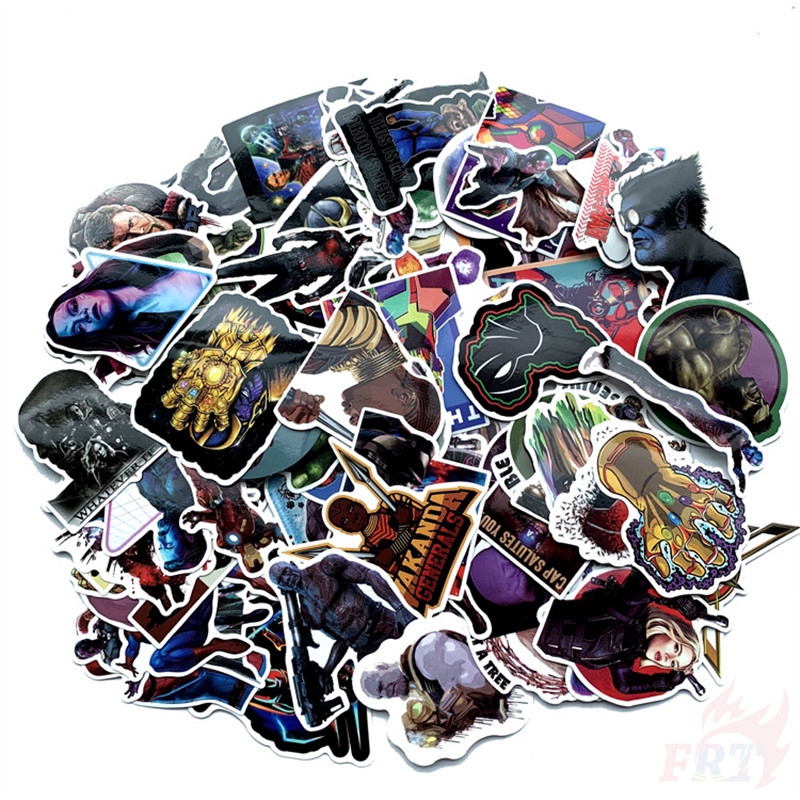 ❉ Marvel Giấy và decal dán tường ❉100Pcs Superhero &amp; Thanos Fashion Mixed Doodle Stickers