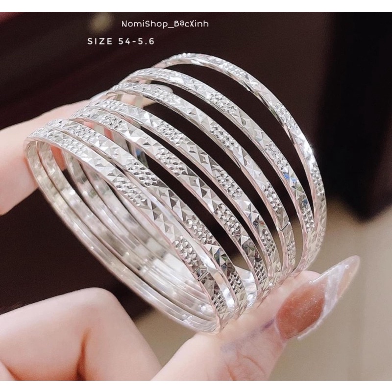Vòng tuần Bạc siêu sang chảnh về nhiều hoa văn  chưa bao giờ hết Hot Mainomi Shop Bạc Xinh