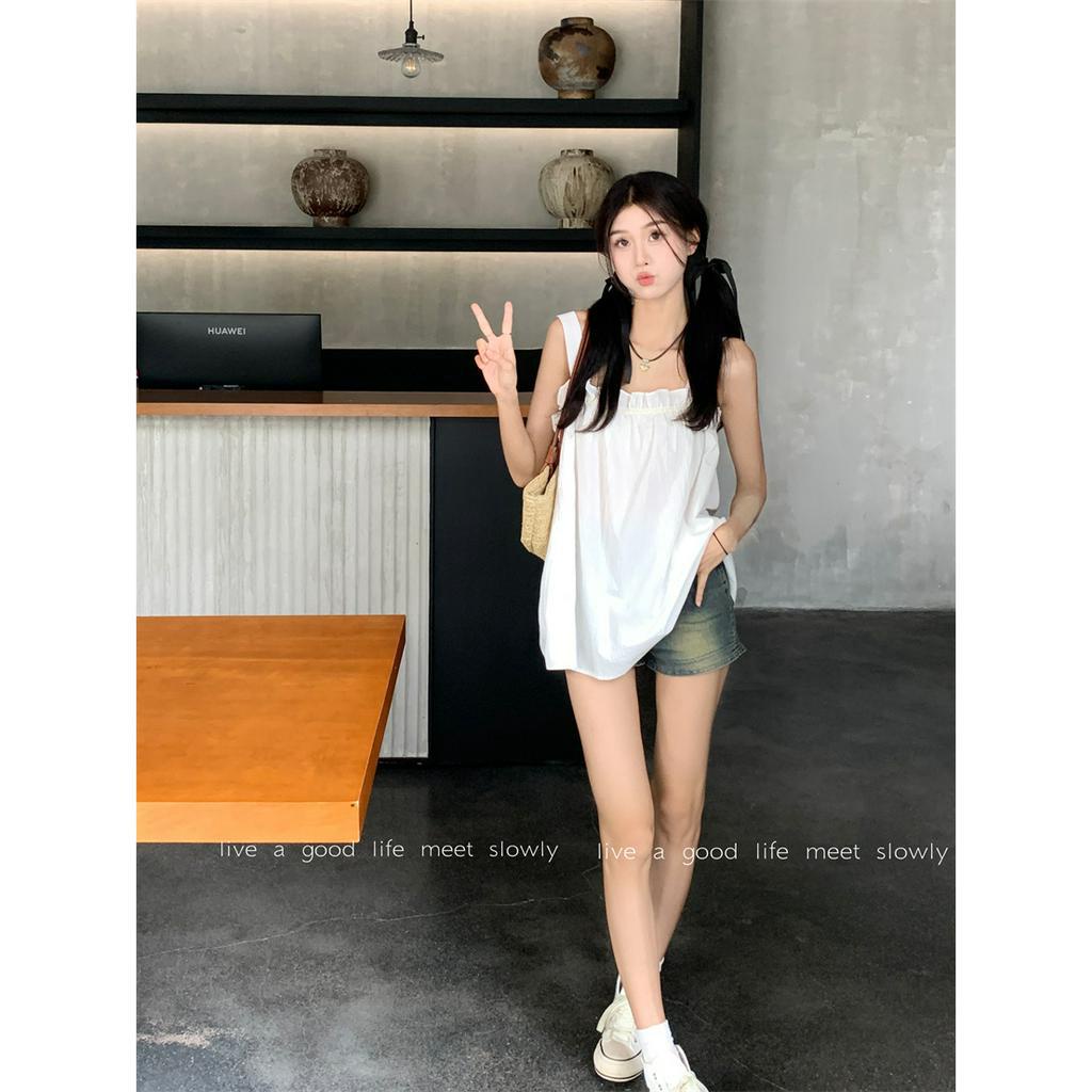 Áo Hai Dây Phối Ren Kiểu Dáng Ngọt Ngào Nữ Tính  tao bao