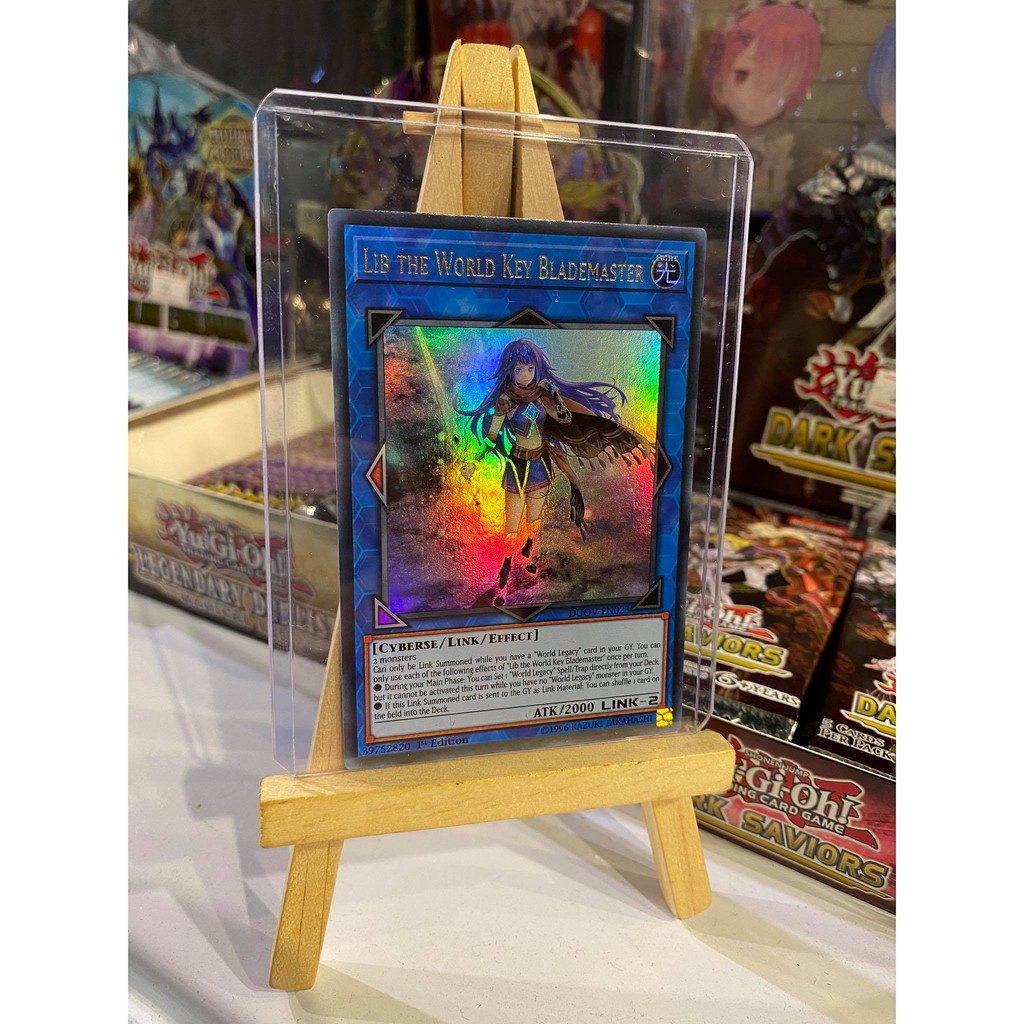 Lá bài thẻ bài Yugioh Lib the World Key Blademaster - Ultra Rare - Tặng bọc bài nhựa bảo quản