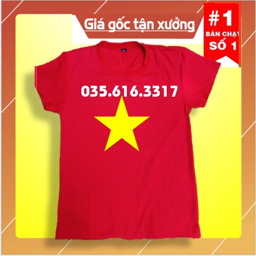 [xả] áo cờ đỏ sao vàng cotton sịn đủ size