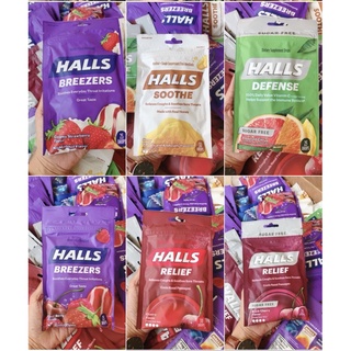 Halls mỹ ngậm đau họng - kẹo đủ vị